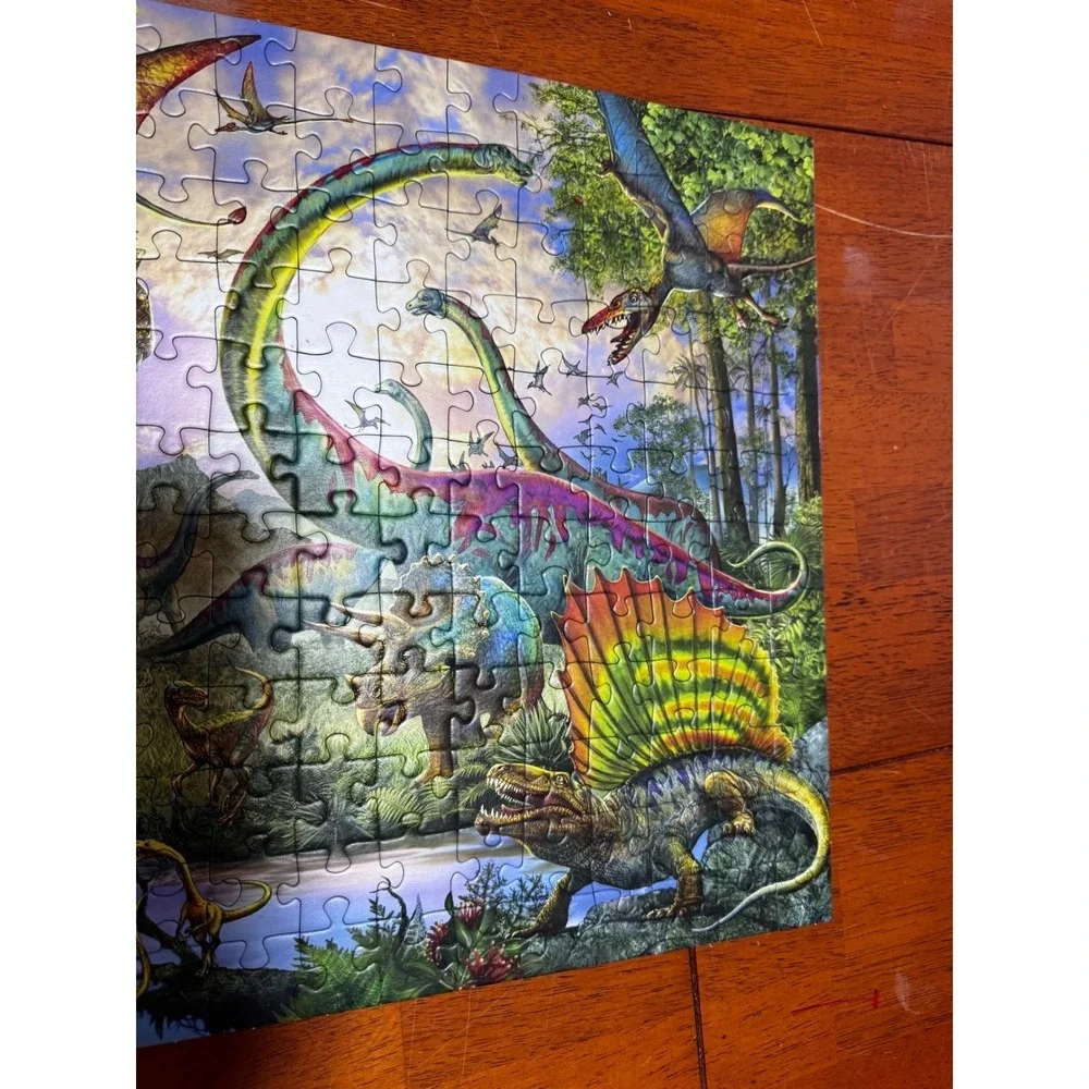 Ravensburger Jigsaw Puzzle Kids 200 XXL Blue Dinosaur Realm of Giants Complete